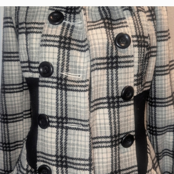 Plaid Double-Breasted Women's Coat - Picture 3 of 13